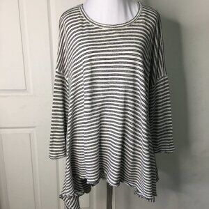 We The Free Women's Linen Super Oversized Long Sleeve Tent T Shirt Size Small